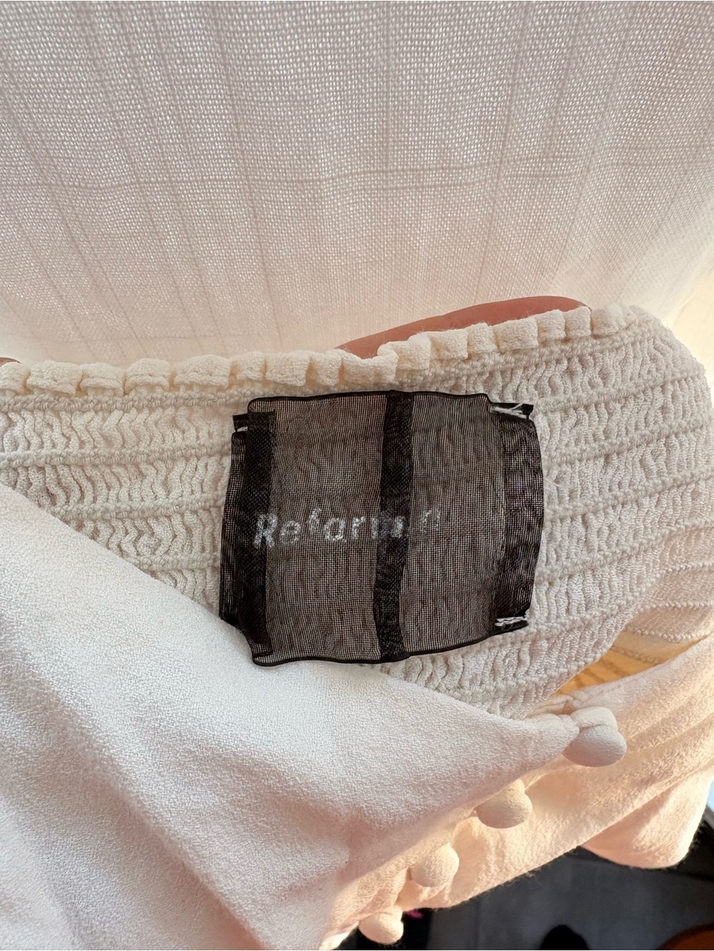 Reformation white blouse
